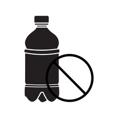 BOTTLE-SHAPED PLASTIC FREE ICON SYMBOL