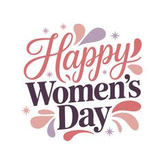 Happy Women's Day Typography Design