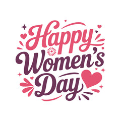 Happy Women's Day Typography Design