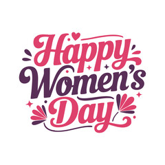 Happy Women's Day Typography Design
