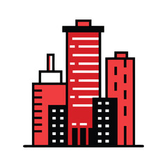 Obraz premium city skyline vector illustration