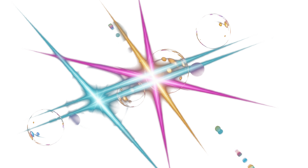 rainbow light effect flare 