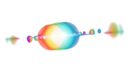 rainbow light effect flare 