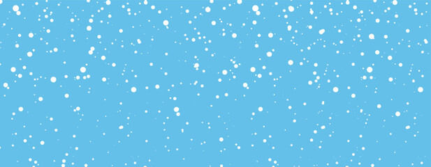 Winter Snowflakes And Falling Snow On Blue Background, Festive Christmas And Holiday Season Frosty Backdrop For Greeting Cards And Digital Design, Vector Illustration