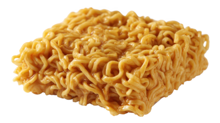Cooked noodles stacked in culinary presentation freshly prepared noodles inviting and warm