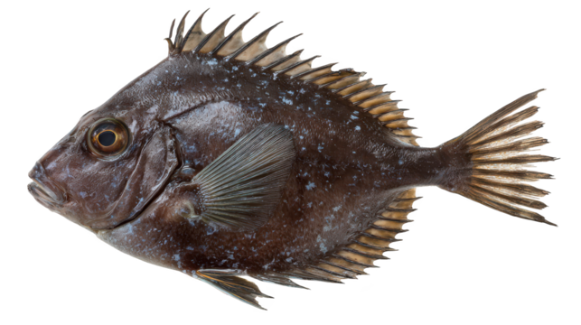 Long tailed fish swims gracefully in water aquatic creature displays its elongated caudal fin