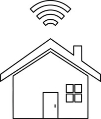 Obraz premium Vector art of smart home technology design