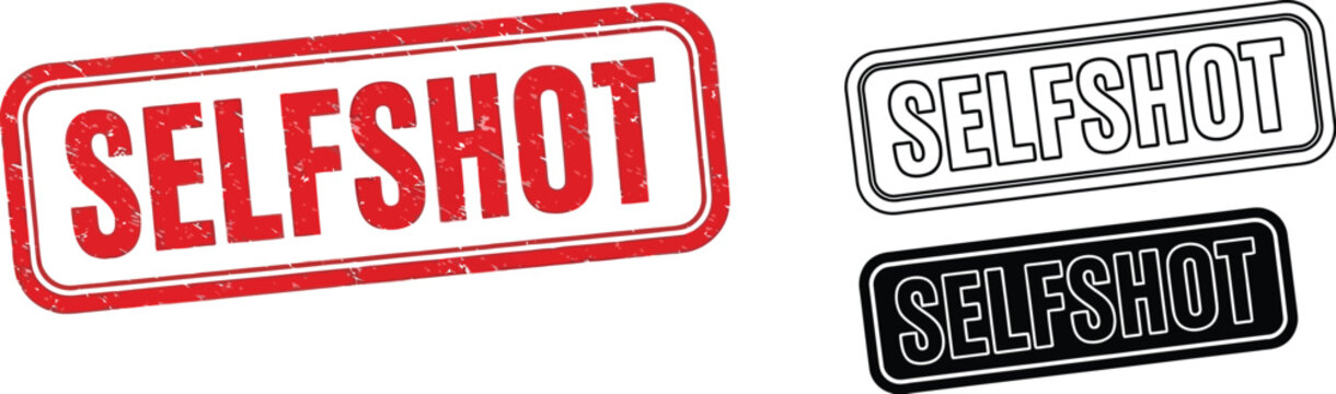 Selfshot stamp vector design element graphic illustration