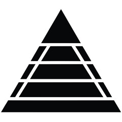 flat vector icon of stacked triangles forming a py