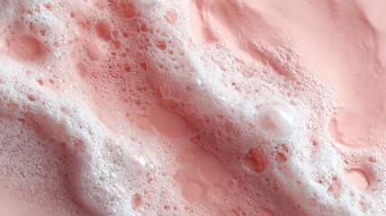 Fototapeta premium Soft and foamy texture creating a calming pink background perfect for various creative projects or design elements