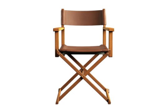 Tall director's chair standing alone on a clean surface showcasing a minimalist design suitable for various settings and activities in film production or home use