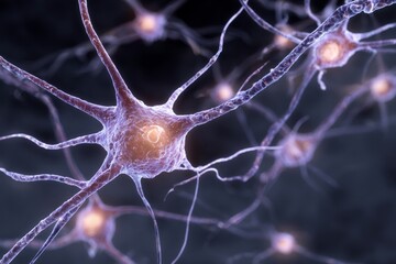 Obraz premium Nervous System Response to Emotional Flushing: Emotional states trigger neurotransmitter release, causing flushing or blushing of the skin.