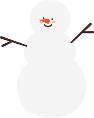 Big Snowman Structure Built of three tier