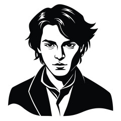 vector portrait of a person in pop art style