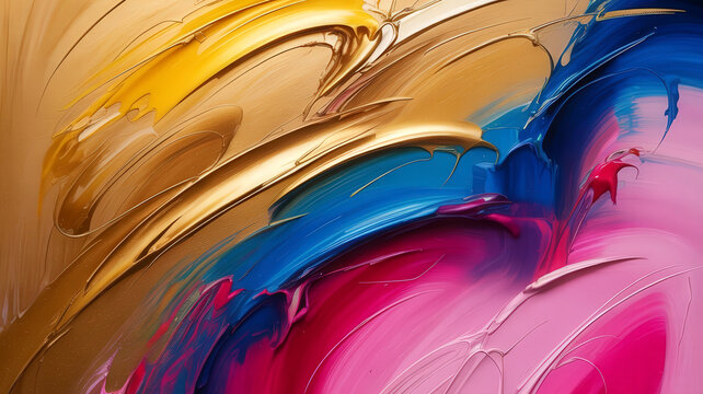 Dynamic Abstract Brushstrokes. Vibrant Multicolor Art for Creative Design, Marketing Campaigns, and Inspirational Backgrounds in Digital and Print Media