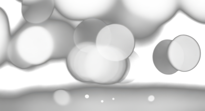 Defocused transparent and white bokeh lights, dreamy cinematic blur effect, artistic photography, film grain texture. clean PNG