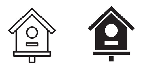 Birdhouse icon set, vector illustration .
