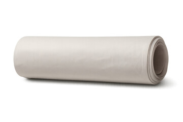 Realistic Rolled-Up Newspaper Tube with Blank Space and Subtle Wrinkles on Transparent Background