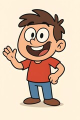cartoon character of a man