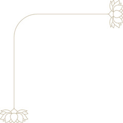 Monoline Indian Floral Decorative Corner	