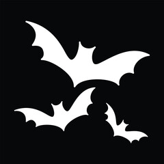 Flying bats Halloween vector illustration