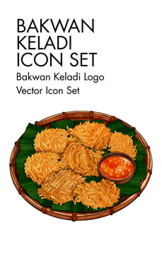 Bakwan keladi Logo vector Icon set