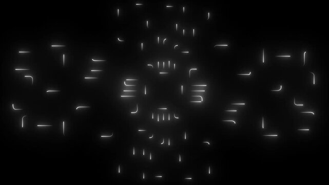 Abstract Glowing neon circuit bord on a black background. Animated Glowing Motherboard circuit pattern background. 4k animation.	