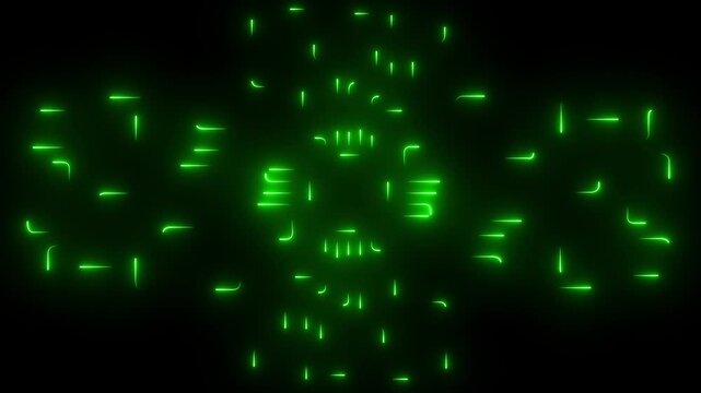 Abstract Glowing neon circuit bord on a black background. Animated Glowing Motherboard circuit pattern background. 4k animation.	