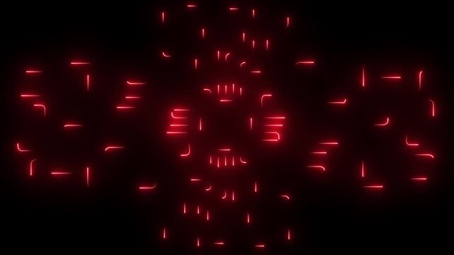 Abstract Glowing neon circuit bord on a black background. Animated Glowing Motherboard circuit pattern background. 4k animation.	