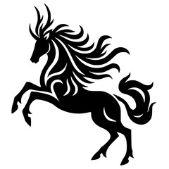 Fire horse silhouette