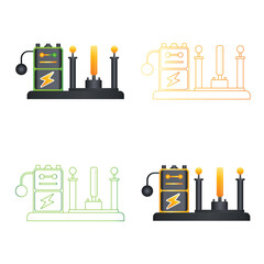 Eco Renewable Power Generator Icon and Sustainable Design