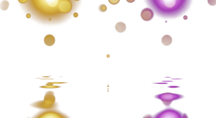 Golden and purple light flares with bokeh glow on a dark background, smooth reflections, luxury abstract aesthetic, cinematic optical lens reflections, artistic photography clean PNG