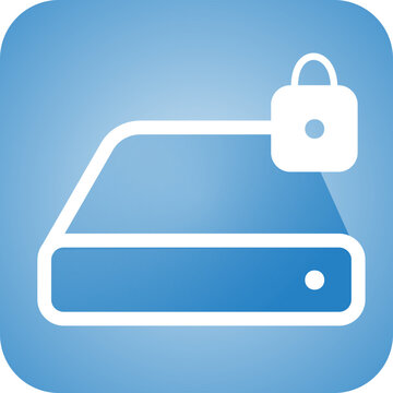 database sicuro gradiente blu centrato