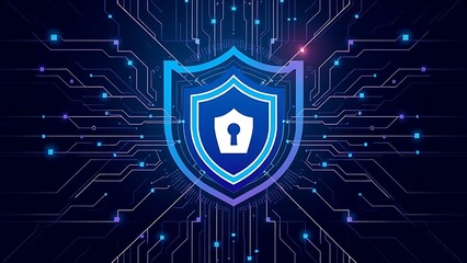 chelation. Abstract geometric patterns and shield symbols representing digital security concept. product launch decks, UI/UX mockups, designed for product launches and innovation pitches.