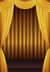 Open Stage Curtain Background (Vertical)