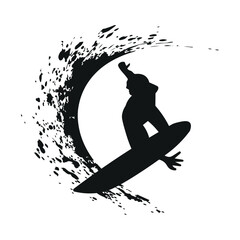 Surfing Silhouette