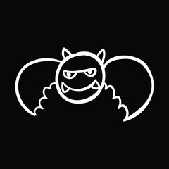 Halloween vampire bat monster vector illustration