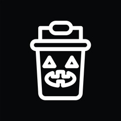 Halloween pumpkin bucket vector illustration