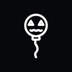 Halloween pumpkin balloon vector illustration