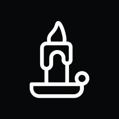 Melting candle Halloween vector illustration