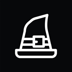 Witch hat Halloween vector illustration