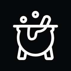 Witch cauldron Halloween icon vector illustration