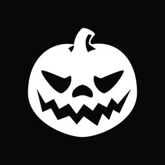 Angry jack-o'-lantern Halloween vector illustration