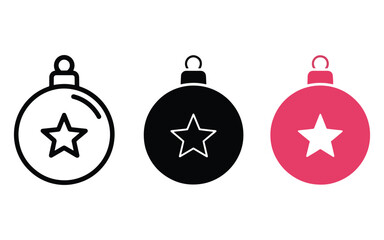 Three christmas ornament styles featuring a star design for festive decorations and holiday season