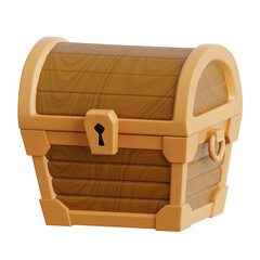 Secure treasure chest waiting for riches and discovery