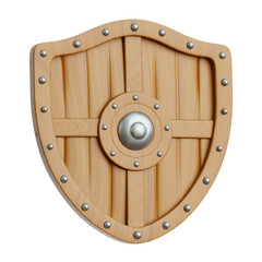 Sturdy wooden shield for protection and defense