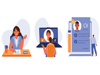 Recruitment Process Interview, Online Meeting, and Curriculum Vitae