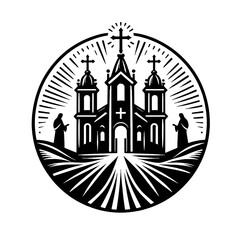 Obraz premium silhouette of a church