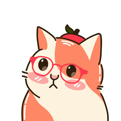 cat with glasses