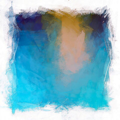 yellow mustard, purple blue, beige to sea blue blended abstract tick brush stroke effect blended shadow illustration of a colorful background in gradient grunge style